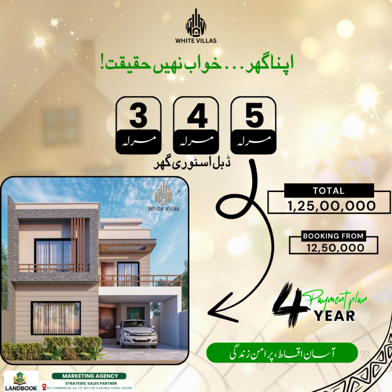 Double story House for sale in White VIllas Lahore