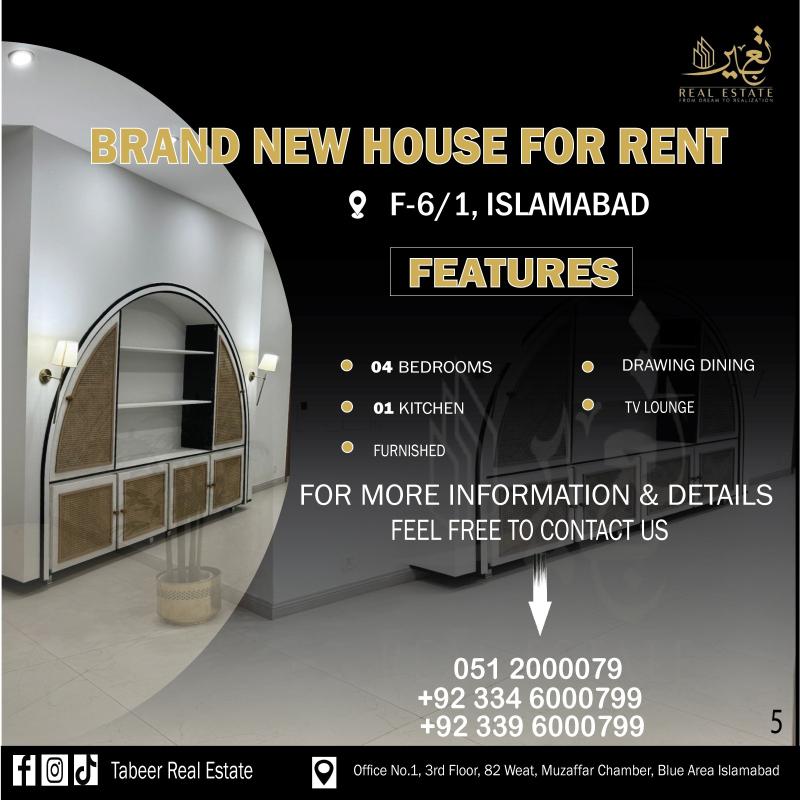 Brand New House for Rent , Islamabad