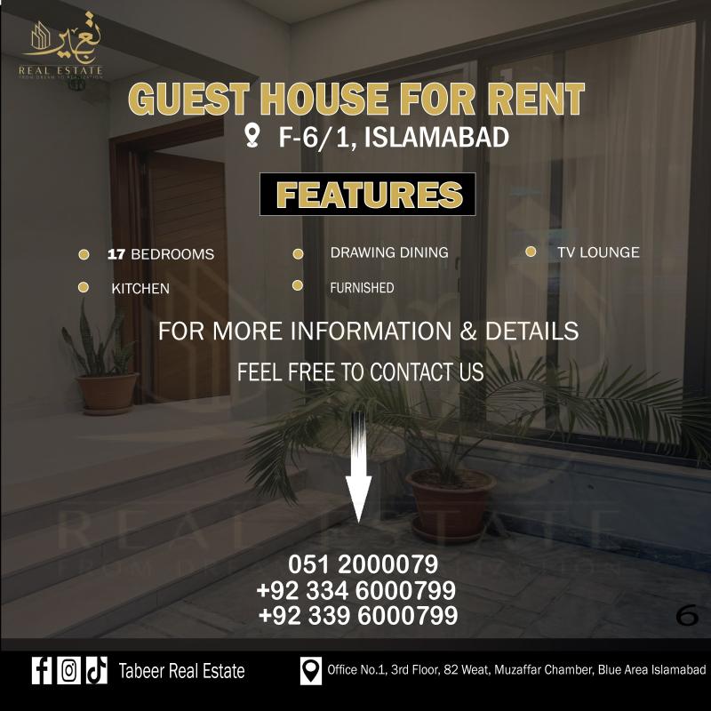 Guest House For Rent, Islamabad